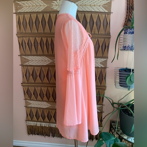 BNWT Beautiful Peach Beachy Boho Babydoll Dress - Picture 13 of 16